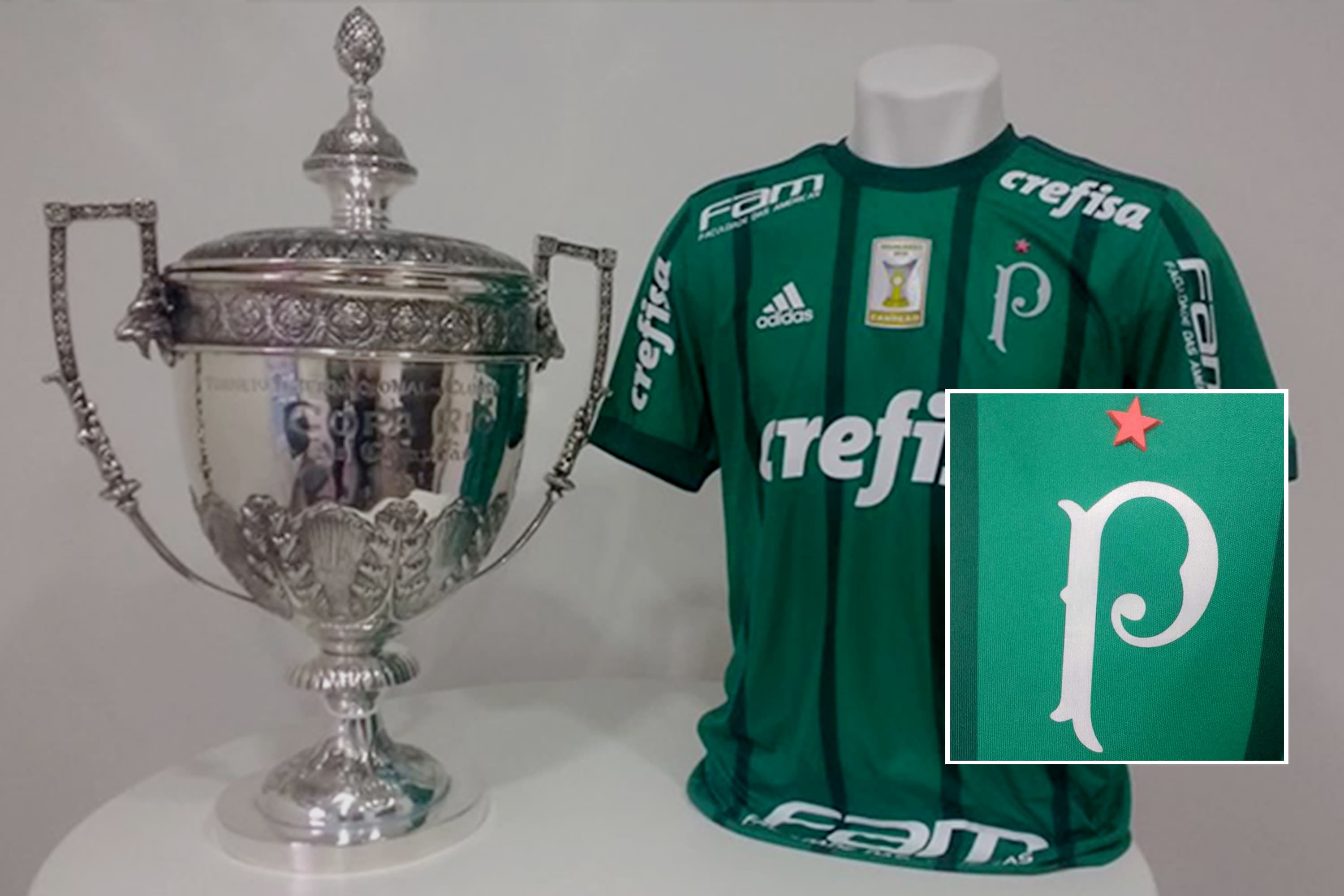 Camisa com estrela vermelha do Palmeiras