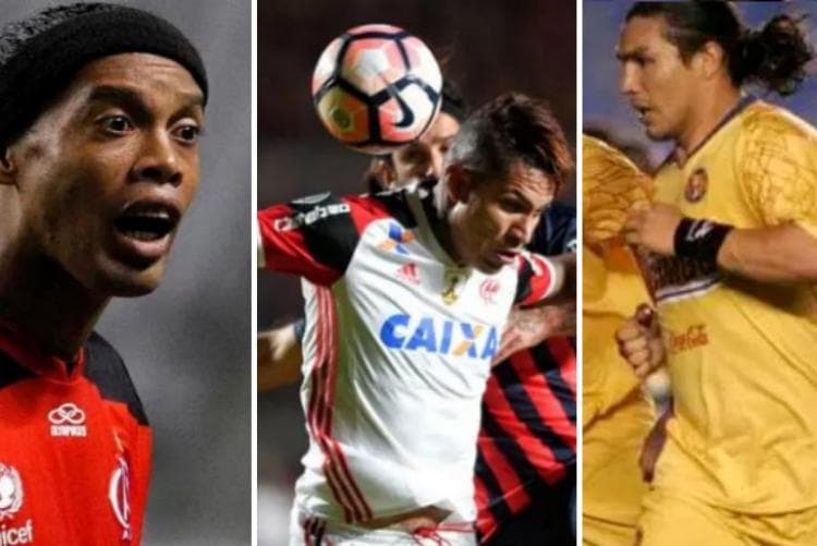 Ronaldinho, Guerrero e Cabañas foram protagonistas de vexames do Flamengo na Libertadores