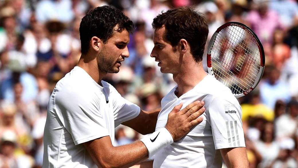 Grigor Dimitrov vence Andy Murray em Wimbledon