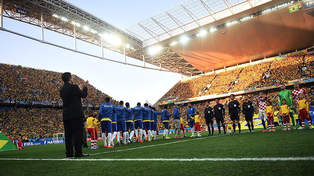 Estádio Itaquerão foi palco da cerimônia oficial de abertura da Copa do Mundo de 2014 no Brasil