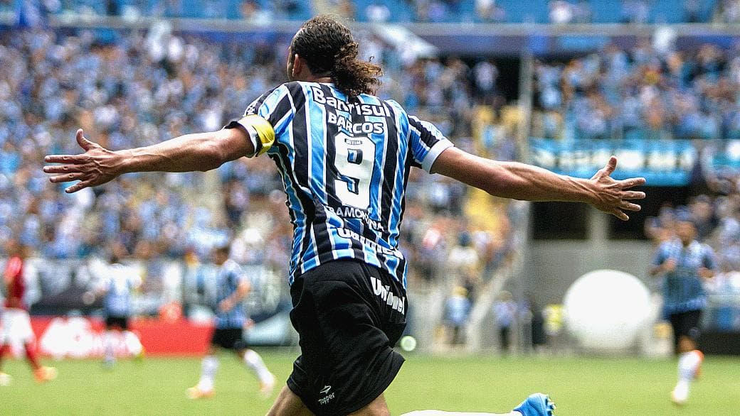 Barcos, do Grêmio: atacante argentino volta ao seu país para enfrentar o San Lorenzo nesta quarta-feira, pela Libertadores