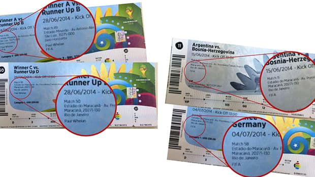 DA FIFA PARA FOFANA - Ingressos apreendidos com a quadrilha estavam em nome da Fifa, embora a entidade negue ligação com o escândalo