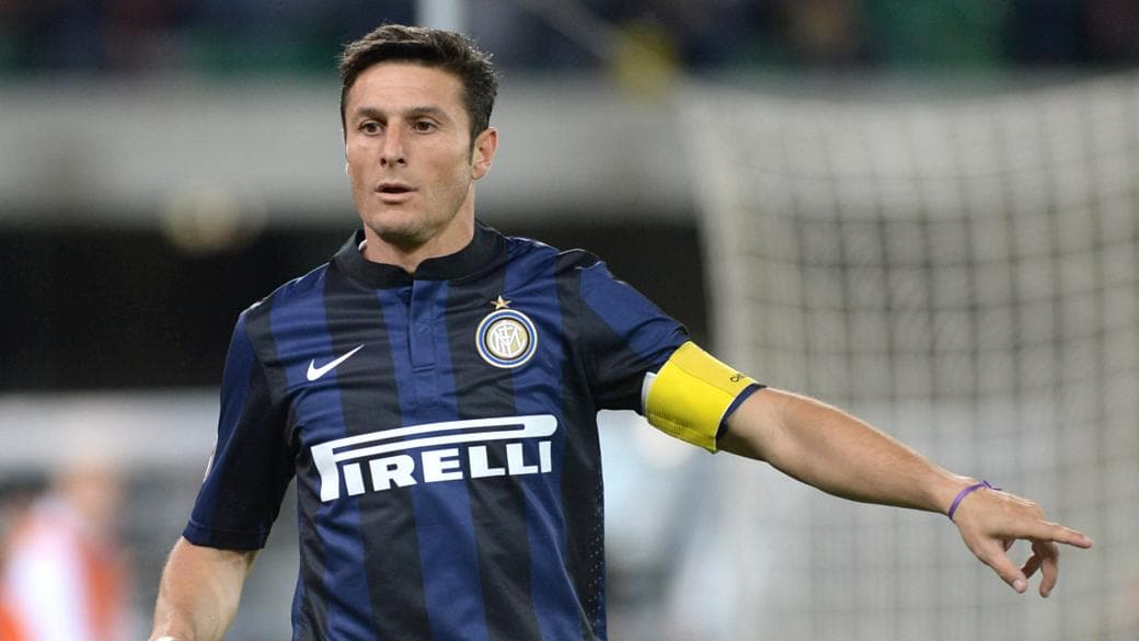 Javier Zanetti foi capitão da Inter na conquista da Liga dos Campeões e do Mundial de Clubes de 2010