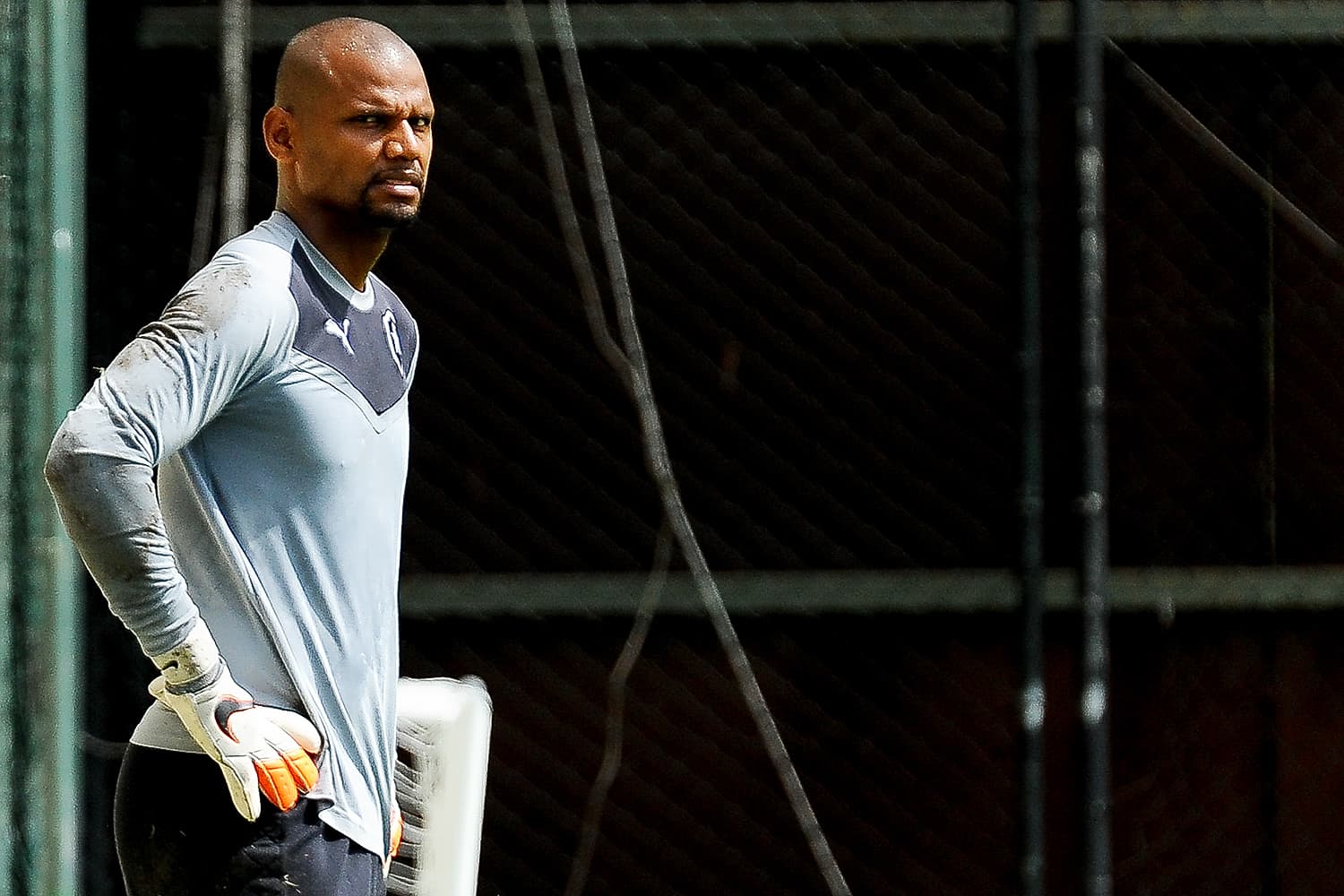 Jefferson no treino do Botafogo