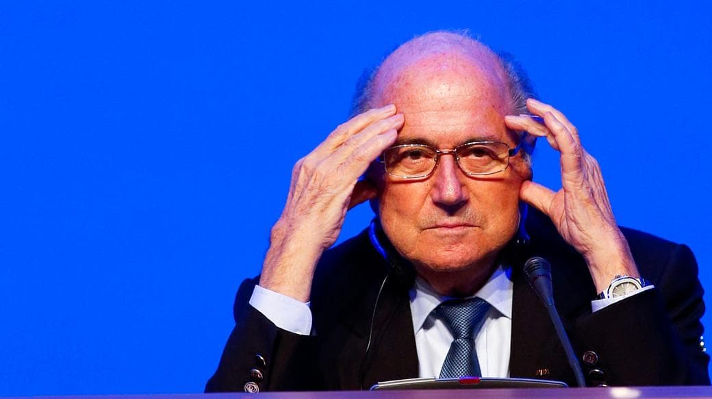 Joseph Blatter, durante evento da Fifa, em São Paulo