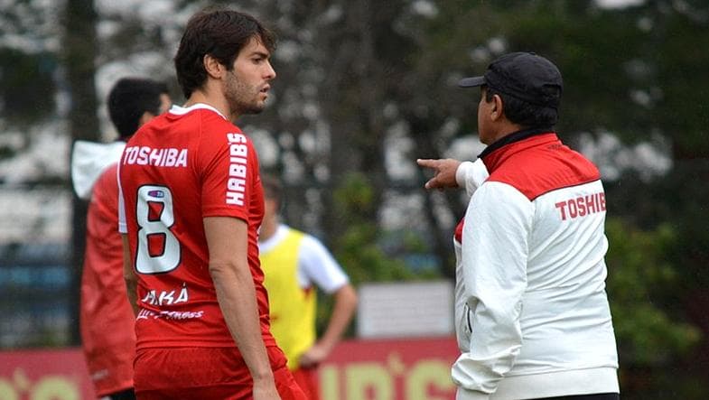 Kaká e o técnico Muricy Ramalho: lugar quase certo como titular