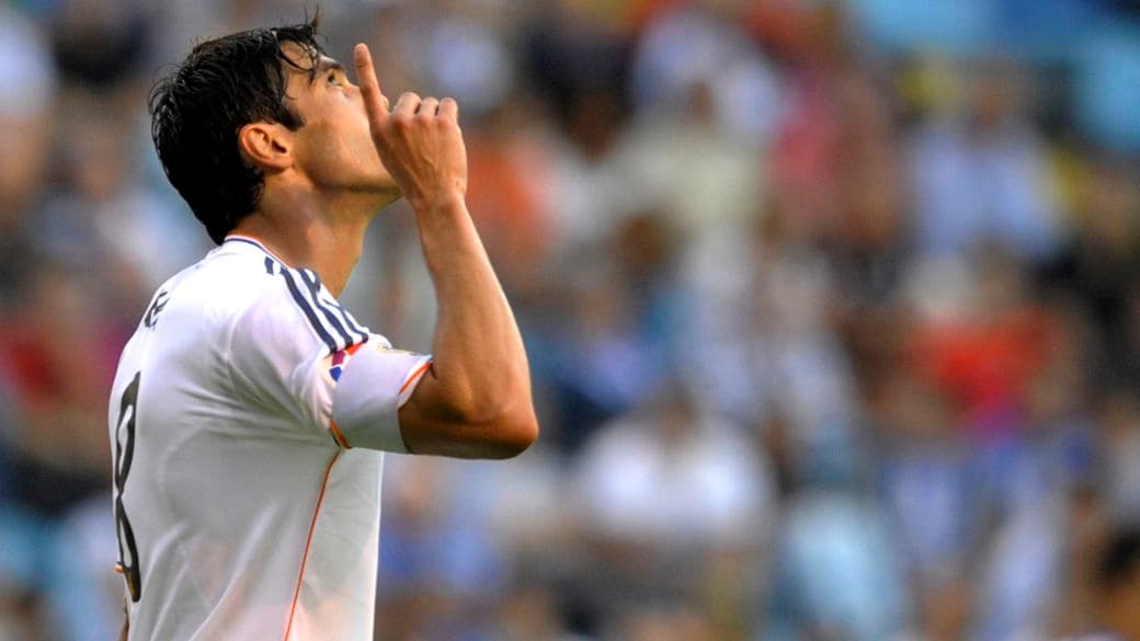 Kaká em seu último jogo pelo Real, contra o La Coruña: 'Fica o carinho de bons momentos', escreveu
