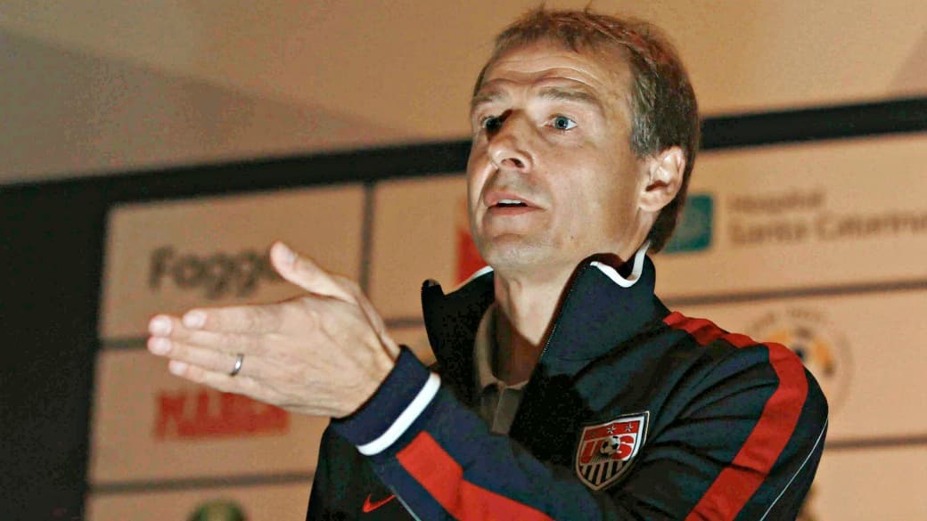 O técnico da seleção americana, o alemão Jurgen Klinsmann