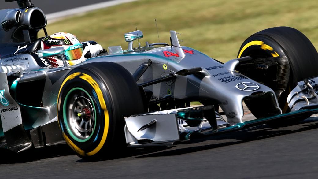 Lewis Hamilton, da Mercedes, durante treino do GP da Hungria