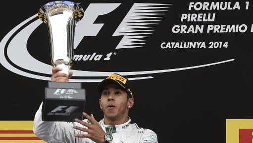 Lewis Hamilton GP da Espanha 2014 Pódio