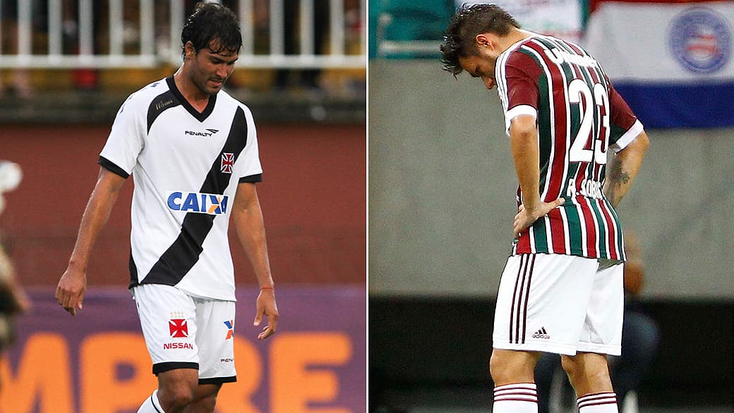 Pedro Ken do Vasco e Rafael Sóbis do Fluminense, rebaixados para a Série B