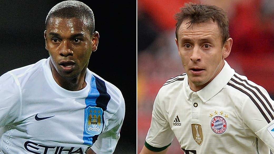 Fernandinho, do Manchester City, e Rafinha, do Bayern de Munique: apostas de Felipão