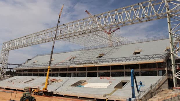 Estádio pode não ser entregue até dezembro, prazo estipulado pela Fifa