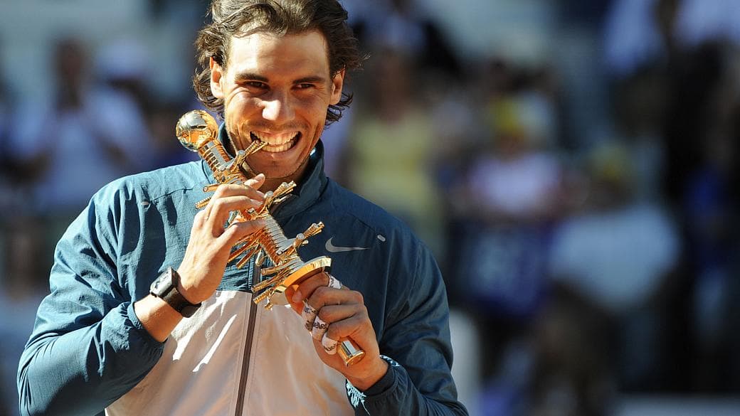 Nadal comemora o título em Madri