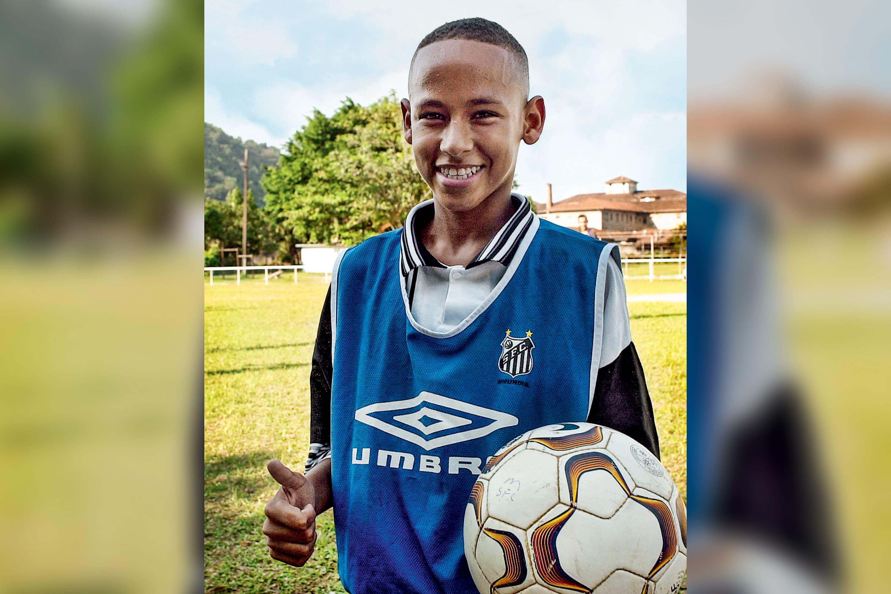 Neymar, na categoria de base do Santos (Barcelona/PSG)