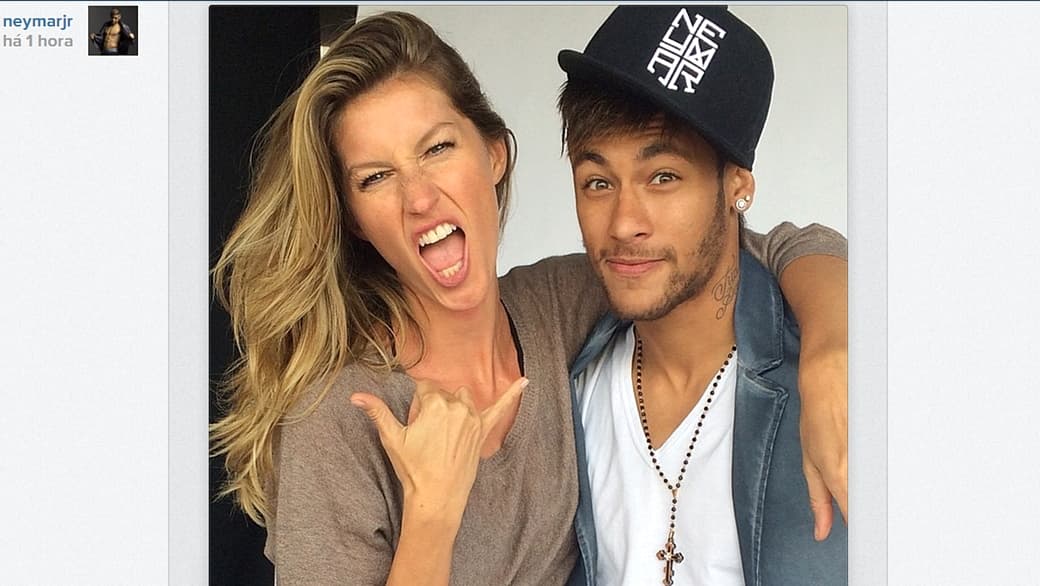 Gisele Bündchen e Neymar em ensaio fotográfico
