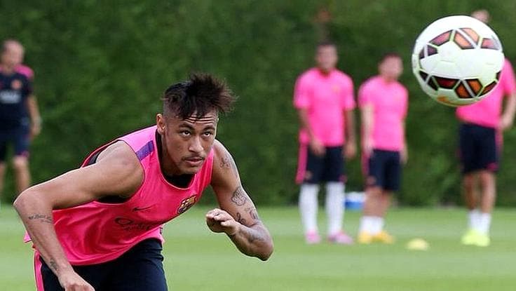 Neymar participou de todos os treinos do Barcelona na última semana
