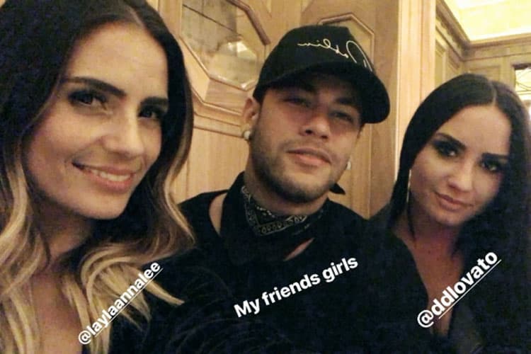 Neymar e Demi Lovato em Londres