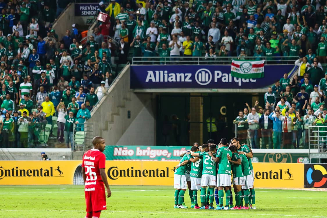 Partida entre Palmeiras e Internacional, válida pelas oitavas de final da Copa do Brasil, no Allianz Parque