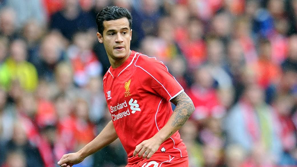 Phillipe Coutinho, do Liverpool, durante amistoso contra o Borussia Dortmund