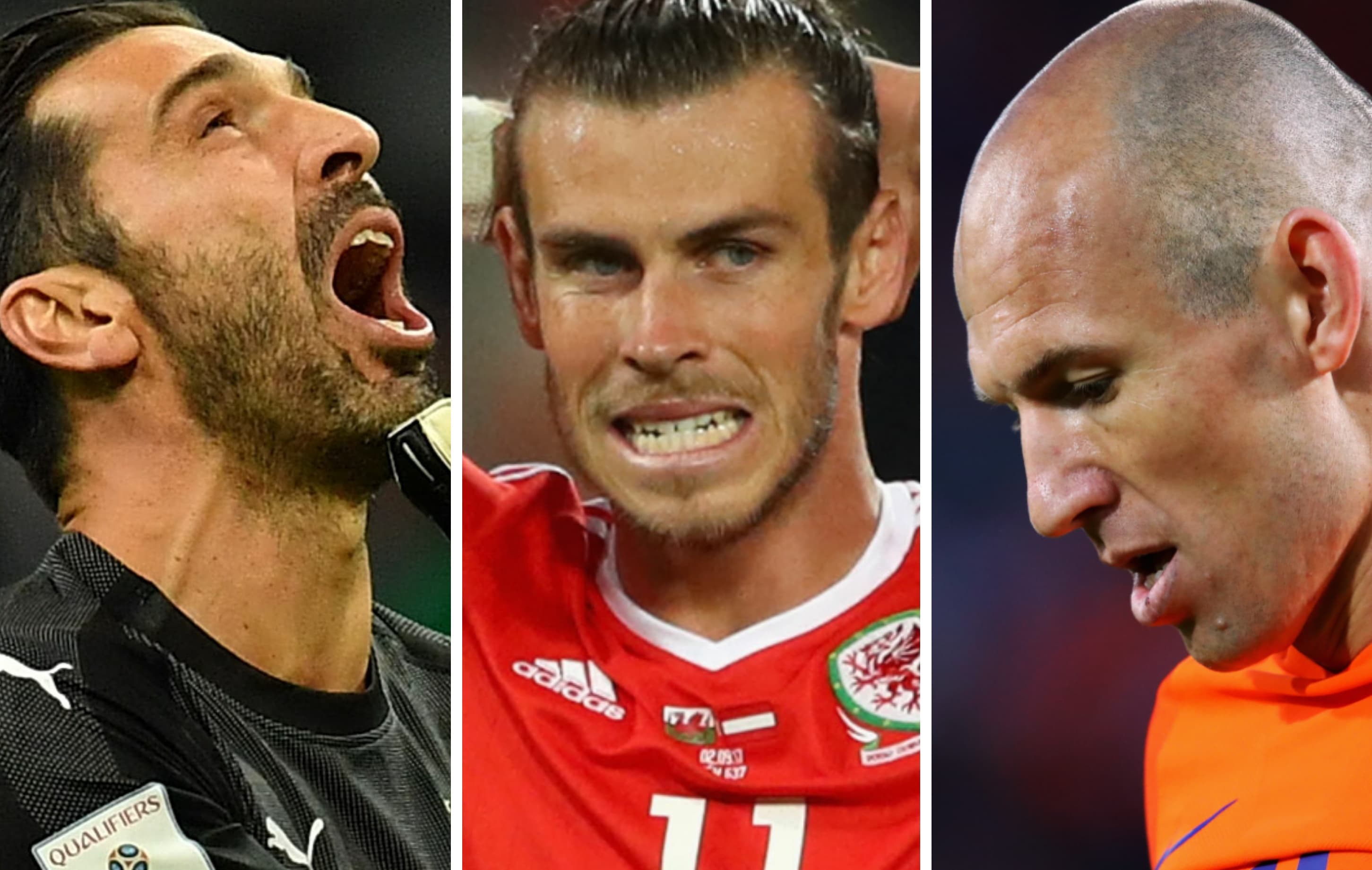 Buffon, Bale e Robben