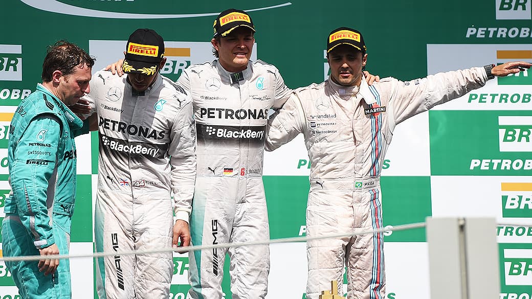 Mercedes conquista mais uma dobradinha na temporada: vitória de Nico Rosberg e segundo lugar de Lewis Hamilton, o brasileiro Felipe Massa da Williams fechou o pódio