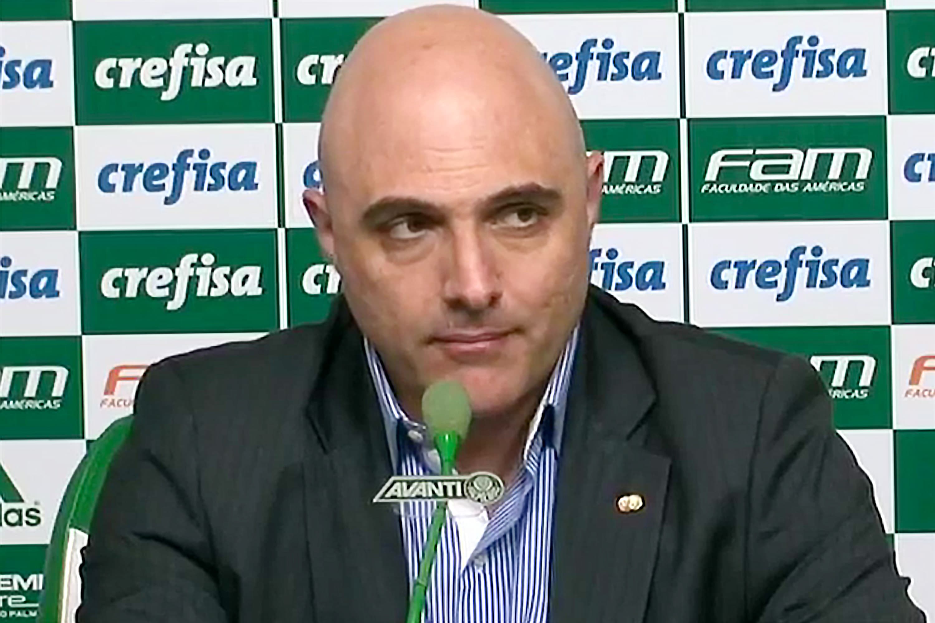 O presidente do Palmeiras Maurício Galiotte