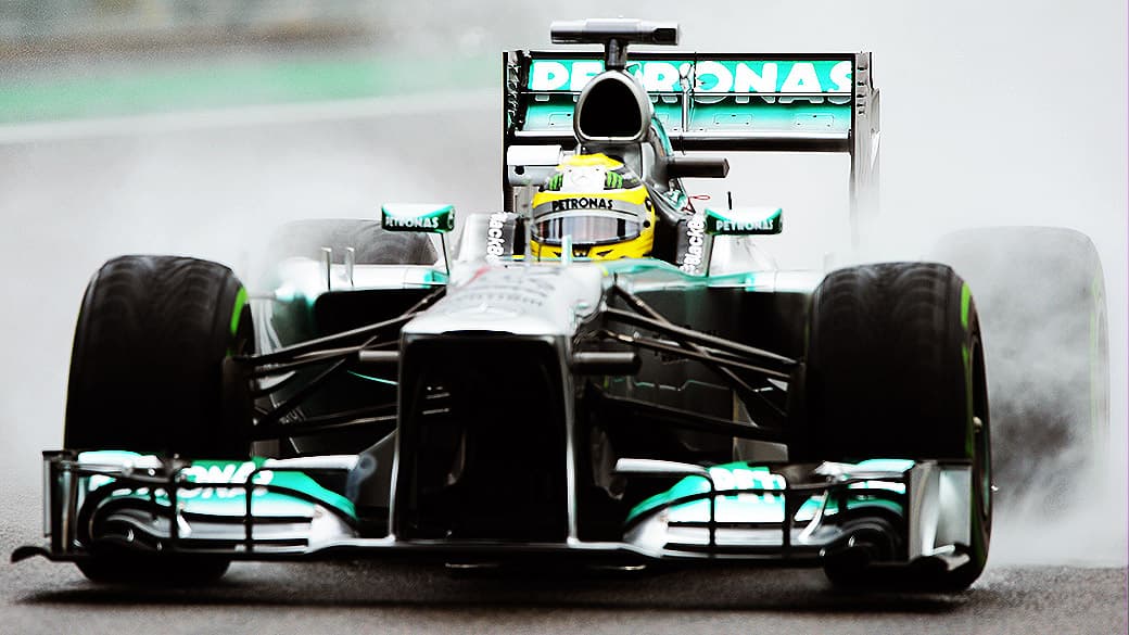 Nico Rosberg: sem concorrência nos treinos debaixo de chuva em Interlagos
