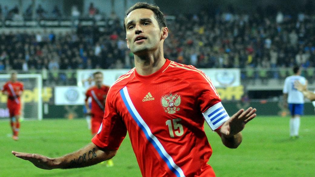 Roman Shirokov fez o gol do empate que garantiu a Rússia na Copa de 2014