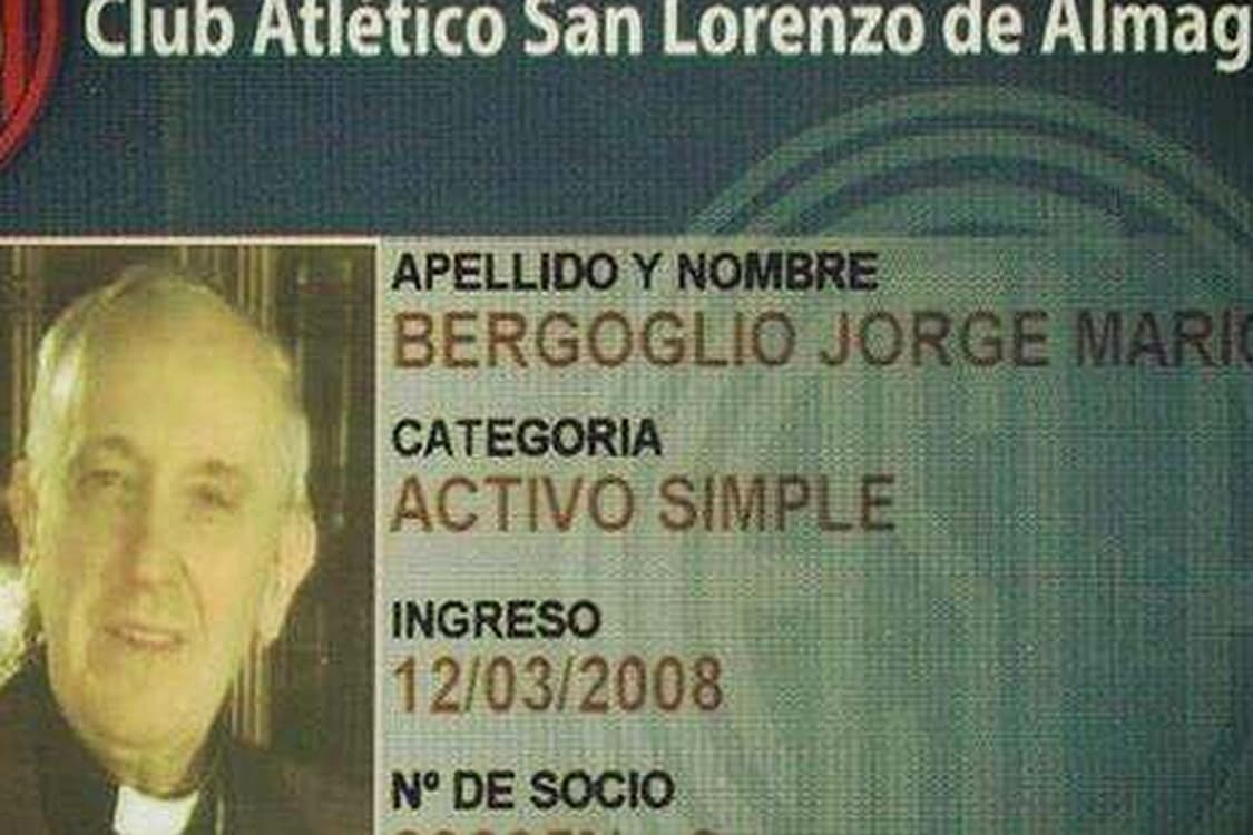 Papa Francisco tem carteirinha de sócio do clube San Lorenzo