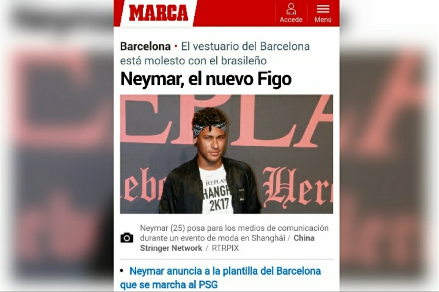 Neymar deixa Barcelona por PSG - Jornal Marca