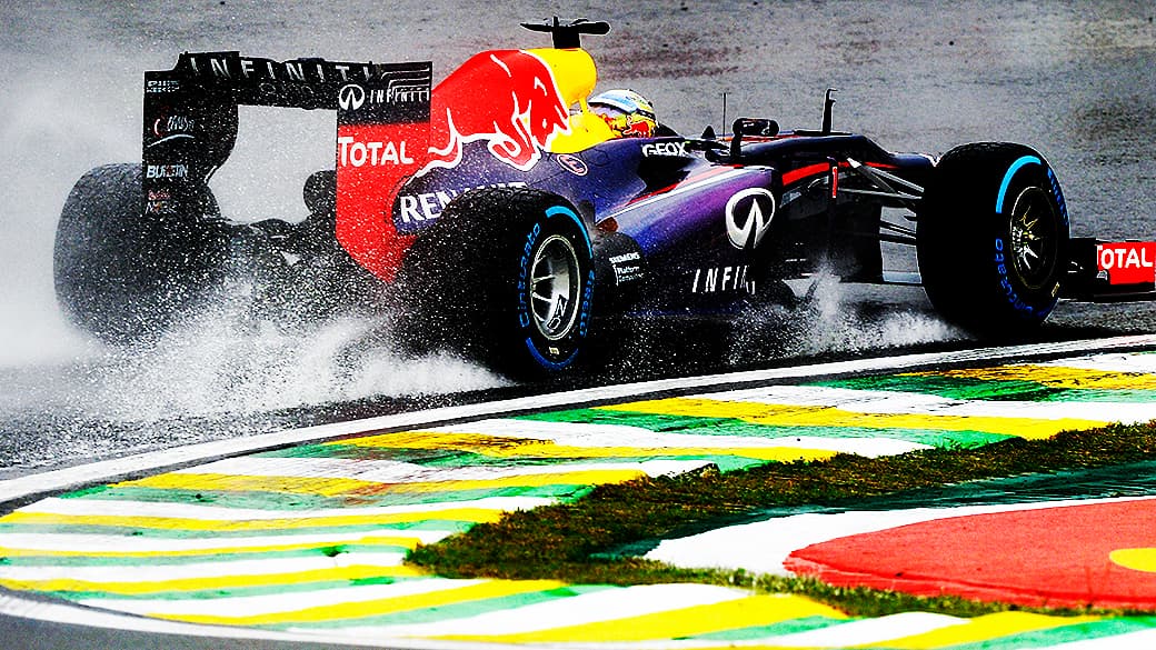 Sebastian Vettel durante o treino classificatório no circuito de Interlagos, em São Paulo
