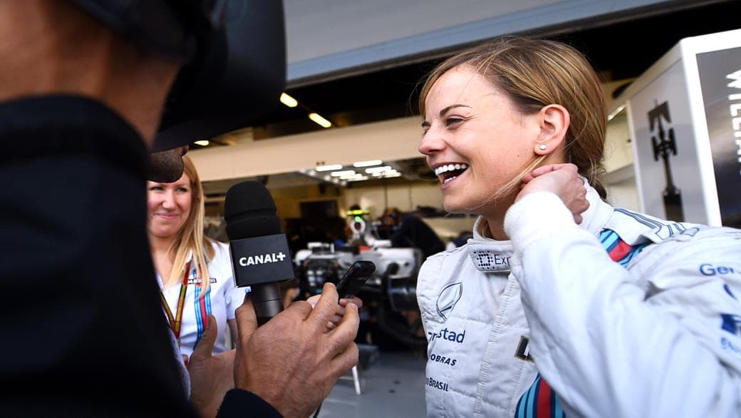 Susie Wolff foi a companheira de Felipe Massa nos treinos desta sexta-feira