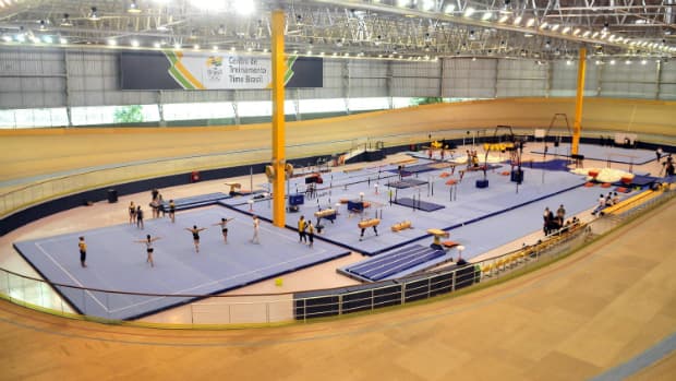Velódromo do Rio tornou-se arena multiuso, e é usado também para treinamento da equipe de ginástica artística
