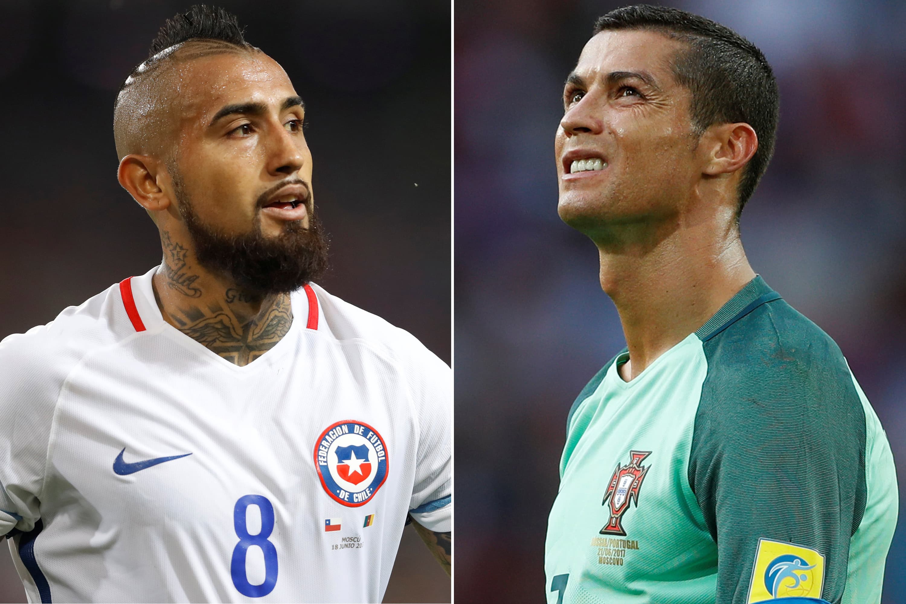 Arturo Vidal e Cristiano Ronaldo