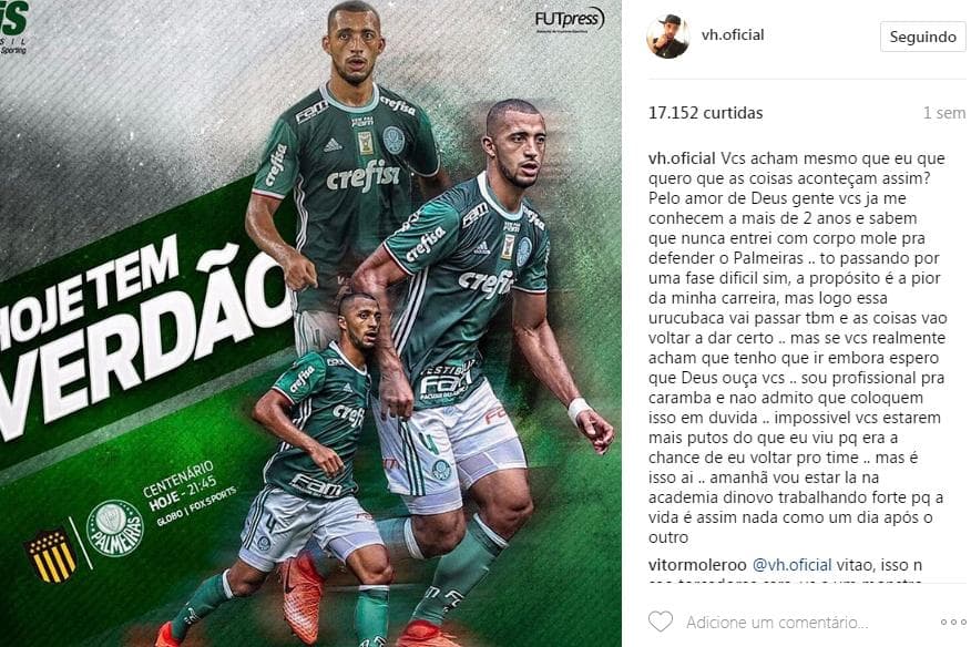 Vitor Hugo rebateu os críticos nas redes sociais