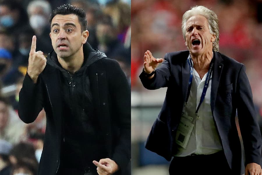 Xavi Hernández e Jorge Jesus