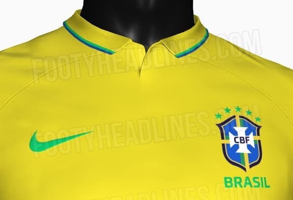 Desenho mostra como deve ser a camisa do Brasil na Copa de 2022