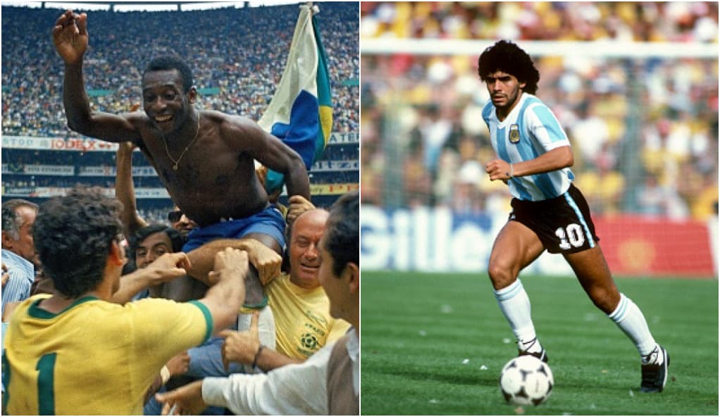 Pelé e Maradona dominaram o futebol por décadas mas nunca foram elegidos como melhores do mundo