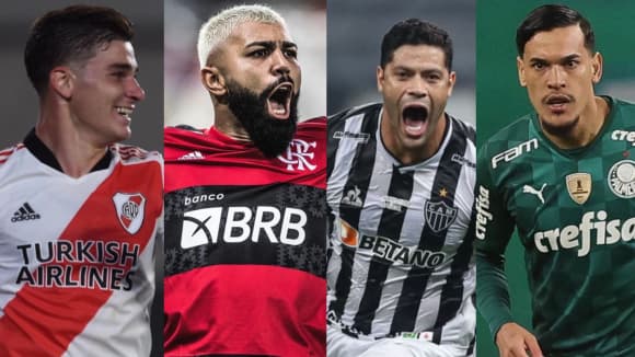 Álvarez, Gabigol, Gómez e Hulk concorrem a Rei da América