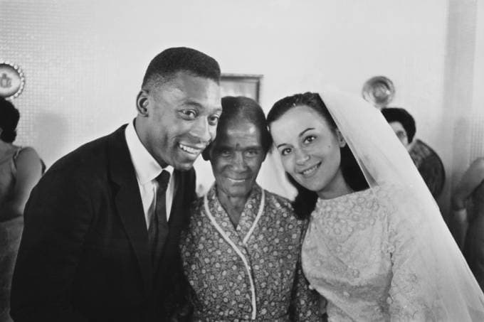 Pelé com a esposa Rosemary Cholby