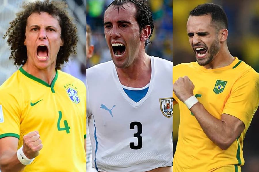 David Luiz, Godín e Renato Augusto
