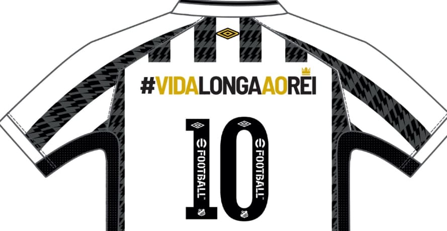 Camisa do Santos em homenagem a Pelé