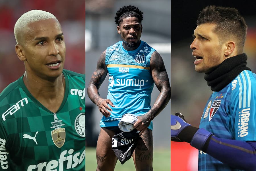 Palmeiras, São Paulo e Santos foram os clubes com mais casos de Covid-19 divulgados -