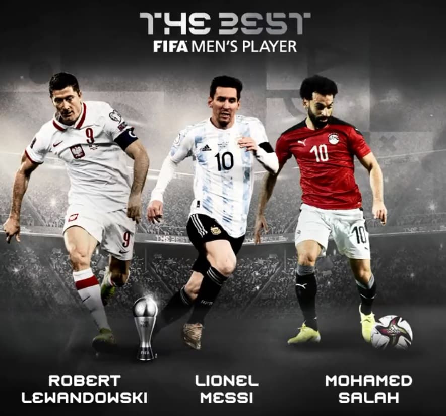 Lewandowski, Messi e Salah concorrem ao prêmio Fifa The Best 2021