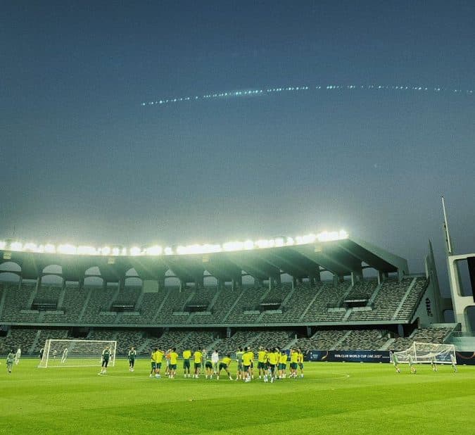 Equipe de Abel Ferreira treina no estádio Zeyed Sports para a grande final -