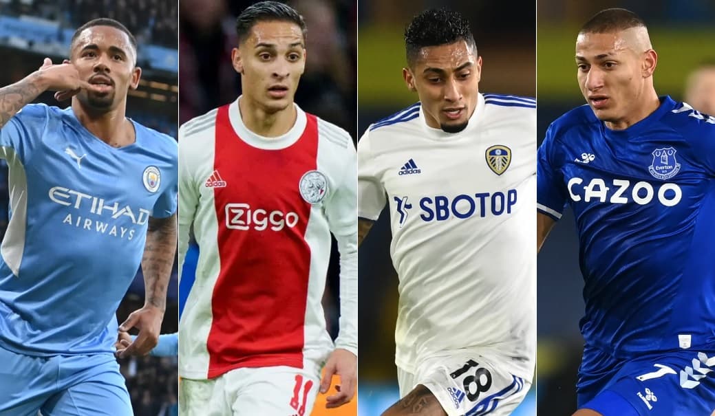 Gabriel Jesus, Antony, Raphinha e Richarlison devem mudar de time para a próxima temporada -
