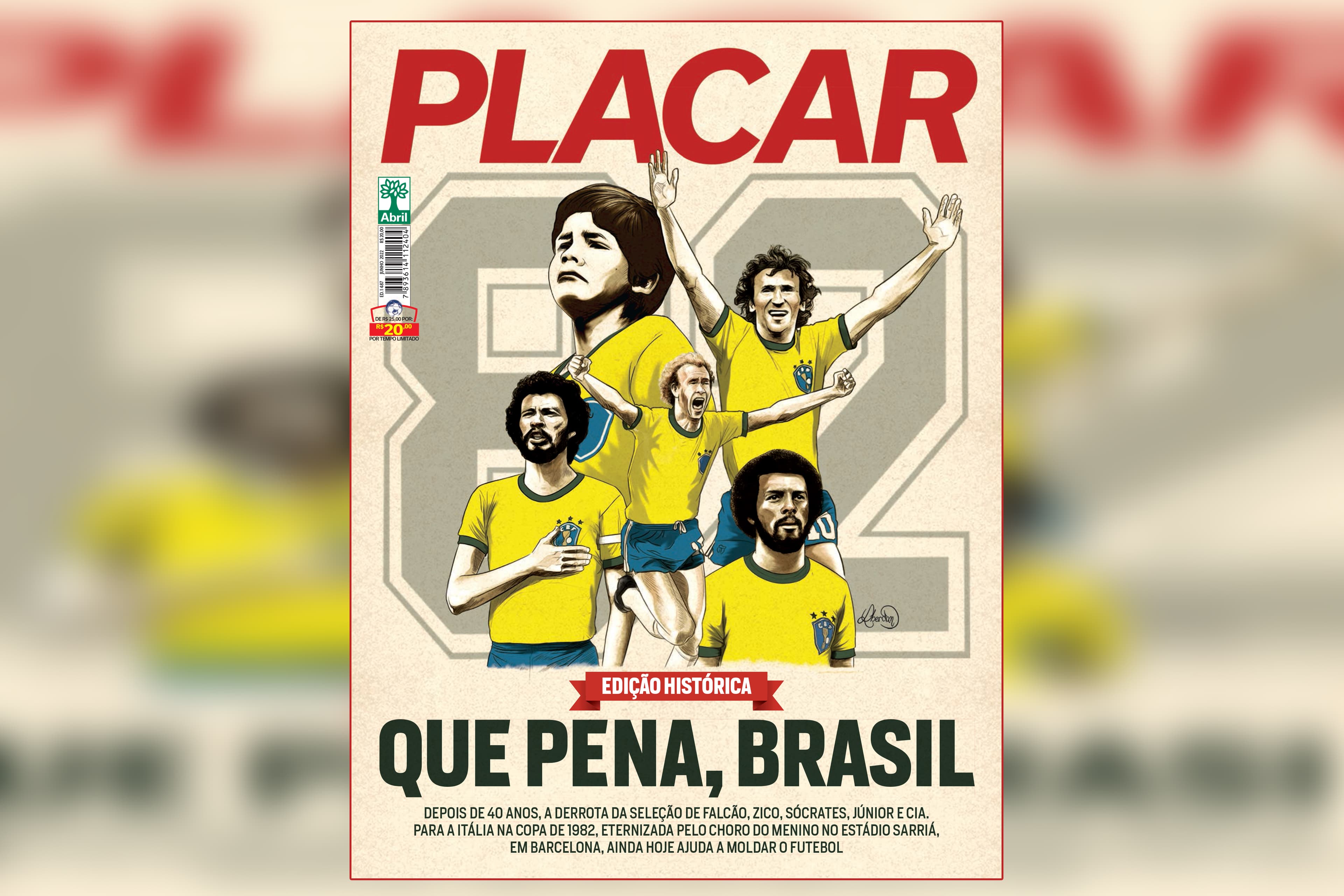 Edição de junho de 2022 de PLACAR: uma homenagem à seleção de 1982
