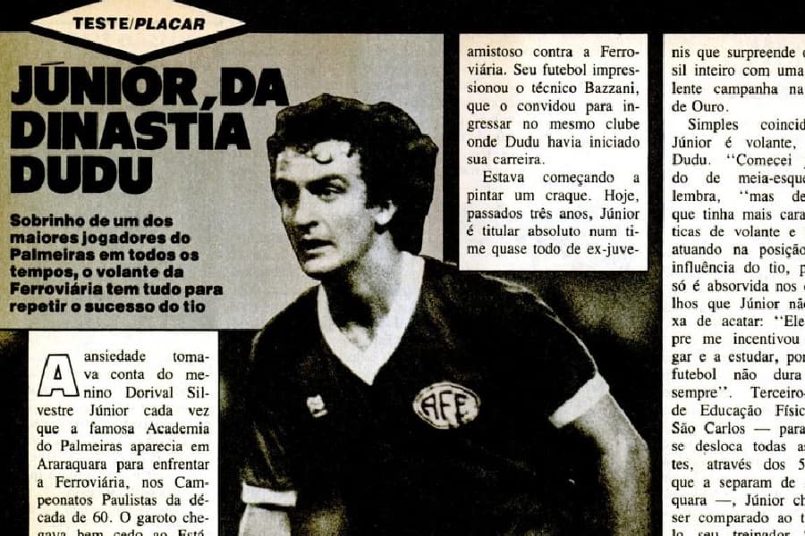 Dorival Junior em reportagem de abril de 1983