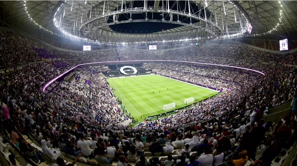 Visão geral do estádio Lusail, palco da final da Copa do Catar